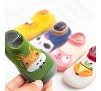 Chaussures Antidérapantes Pour Enfants, Chaussettes De Sol Antidérapantes En Coton Pour Bébés Filles Et Garçons, Semelle En Caoutchouc, Dessin Animé, Chaussures D'extérieur Pour Bébés