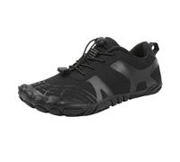 Chaussures Aquatiques Chaussures Pieds Nus Unisexes Five Fingers Aqua Shoes, Baskets antidérapantes, Respirantes, for la Plage, randonnée et pêche(Black,36)