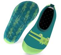 Chaussures aquatiques de natation pour garçons et filles - Chaussures de plage pour bébé - Chaussettes de piscine aquatique - Chaussures de rivière et de mer - Chaussures de sable, Crocodiles Vert,