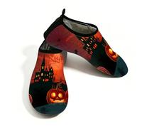 Chaussures aquatiques en forme de château d'araignée pour homme et femme, chaussures de natation légères à séchage rapide, chaussettes aquatiques pieds nus pour la plage, multicolore, 36.5/37.5 EU