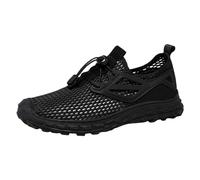 Chaussures aquatiques en maille respirante à séchage rapide pour homme - Légères et élastiques - Chaussures de marche en plein air, Noir , 39 2/3 EU