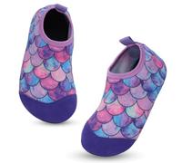 Chaussures Aquatiques Enfant Garçon Fille Chaussures de Plage Séchage Rapide Antidérapant Pieds Nus Chaussettes de d'eau Chaussons Barefoot Piscine Aqua Surf Nager Plongée 22/23EU Échelles Poisson