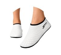 Chaussures Aquatiques polyvalentes pour la Plage, la randonnée et la Piscine - Baskets décontractées Respirantes pour L'Aventure au Quotidien (White, D)