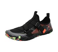 - Chaussures aquatiques pour homme, à séchage rapide, chaussures de randonnée, natation, chaussures de suivi de rivière, respirantes, antidérapantes, élastiques, confortables - Rouge, Orange, 43 EU