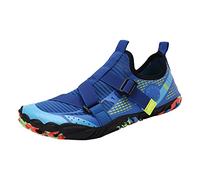 - Chaussures aquatiques pour homme, à séchage rapide, chaussures de randonnée, natation, chaussures de suivi de rivière, respirantes, antidérapantes, élastiques, confortables - Rouge, bleu, 40 EU