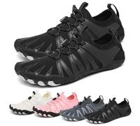 Chaussures aquatiques pour homme et femme - Séchage rapide - Antidérapantes - Respirantes - Bout large - Pour la plage, la natation, la marche, le fitness, la gym, les sports de plein air, Noir , 50