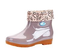 Chaussures aquatiques pour hommes - Taille 8 - Chaussures de pluie rondes - Bout athlétique - Bottes pour femmes, beige, 37.5 EU
