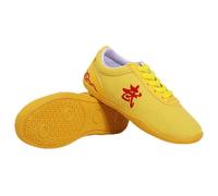 Chaussures Art Martiaux,Chaussures Tai Chi WU Shu Kung Fu Karate Taekwondo Homme,Chaussures Baskets Sport Gym Arts Martiaux Antidérapant(Size:37(22cm),Color:Jaune)