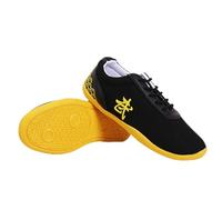 Chaussures Art Martiaux,Chaussures Tai Chi WU Shu Kung Fu Karate Taekwondo Homme,Chaussures Baskets Sport Gym Arts Martiaux Antidérapant(Size:36(21.5cm),Color:Noir)