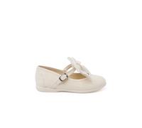 Chaussures babies cérémonie toile nœud satin ivoire 22
