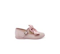 Chaussures babies cérémonie toile nœud satin rose claire 22