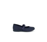 Chaussures Babies En Lin À Scratch Fin Pour Filles Bleu Marine 30
