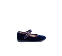 Chaussures Babies Fille En Velours Fermeture À Boucle Bleu Marine 35