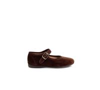 Chaussures Babies Fille En Velours Fermeture À Boucle Marron 28