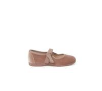 Chaussures Babies Velours Avec Nœud Gros-grain Filles Rose Pâle 29