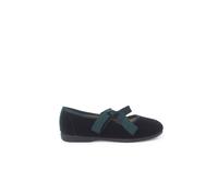 Pisamonas Chaussures Babies Velours avec Nœud Gros-Grain Filles Taille 37 Couleur Vert