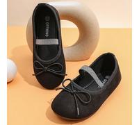 Chaussures ballerines plates Babies de couleur unie pour filles avec décoration de nœud - élégantes, décontractées, polyvalentes, parfaites pour les danses, convenant à toutes les saisons EUR34,EUR35,