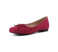 Chaussures Ballets Femmes Pumps Slip on Flats Shoes Chaussures Style Formel Décontracté avec Bout Rond Et Détail Nœud pour Usage Quotidien Et Trajets De Printemps,Suede Pink,41 EU