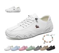 Chaussures Barefoot Femmes Extra Confort Extérieur Beck Shoes Bottines Plates Imperméables Antidérapantes Légères Minimalistes Orthopédique Baskets for Randonnée, Marche & Conduite(Blanc,38 EU)