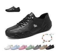 Chaussures Barefoot Femmes Extra Confort Extérieur Beck Shoes Bottines Plates Imperméables Antidérapantes Légères Minimalistes Orthopédique Baskets for Randonnée, Marche & Conduite(Noir,39 EU)