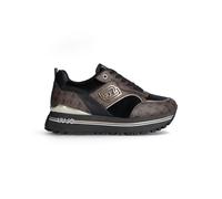 Chaussures Baskets Liu Jo Maxi Wonder 73 Femme Cuir Noir Marron