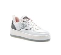 Chaussures Baskets Napapijri Femme Mélange De Cuir Blanc