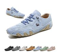 Chaussures Basse Beck Faites À La Main, Femme for Extérieur Imperméables Antidérapantes Légères Respirantes Décontractées À Semelle Plate Sans Lacets Confortables for La Marche Pieds Nus(Light blue,40