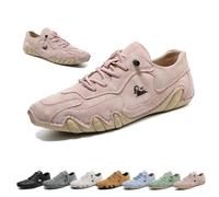 Chaussures Basse Beck Faites À La Main, Femme for Extérieur Imperméables Antidérapantes Légères Respirantes Décontractées À Semelle Plate sans Lacets Confortables for La Marche Pieds Nus(Pink,38 EU)