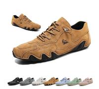 Chaussures Basse Beck Faites À La Main, Femme for Extérieur Imperméables Antidérapantes Légères Respirantes Décontractées À Semelle Plate sans Lacets Confortables for La Marche Pieds Nus(Brun,42 EU)
