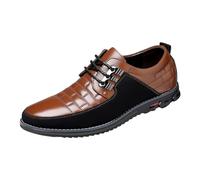 Chaussures Basses À Lacets pour Homme Et Garçon - Basket De Costume Modernes Oxford - Chaussure De Mariage Noires - Basket d'affaires - Chaussures Légères en Cuir - Baskets Mode Marron 42