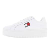 Chaussures basses cuir ou simili Tjw flatform ess - Tommy jeans - Blanc - Femme - Lacets - Compensé 39