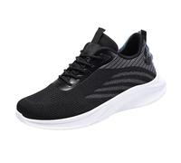 Chaussures basses de randonnée pour homme - Imperméables - Chaussures de tennis - Respirantes - En maille - Orthopédiques et légères - Chaussures de course ergonomiques - Grande taille, Noir , 41 EU