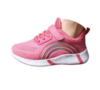 Chaussures basses doublées pour fille - Maille et confort - Respirantes - Légères - Tendance - Polyvalentes - Chaussures de sport confortables pour femme, Rouge pastèque, 36 EU