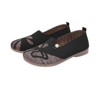 Chaussures basses élégantes pour femme - En maille - Confortables - Pour le tennis - Pour la marche, le fitness, les activités en plein air - Loafers, Noir , 39 EU