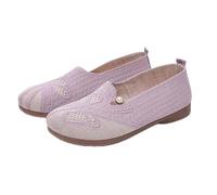 Chaussures basses élégantes pour femme - En maille - Confortables - Pour le tennis - Pour la marche, le fitness, les activités en plein air - Loafers, lilas, 39 EU