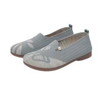Chaussures basses élégantes pour femme - En maille - Confortables - Pour le tennis - Pour la marche, le fitness, les activités en plein air - Loafers, vert, 37.5 EU