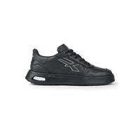 U-Power Urban Lifestyle Kal, chaussures de sport et décontractées noires en cuir souple. Baskets basses avec semelle antidérapante avec insert Infinergy, idéales pour un usage quotidien., Noir , 38 EU