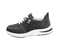 Chaussures basses zippées en cuir pour femme - Chaussures de course confortables | Chaussures de marche légères antidérapantes respirantes orthopédiques pour le fitness