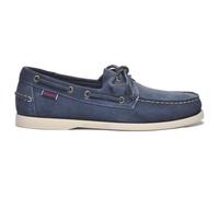 Chaussures bateau Docksides Sebago Portland Flesh Out en suede - bleu marine - 44 - Homme 44,5