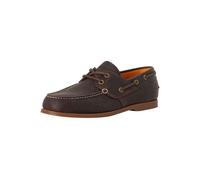 Timberland Men's Cedar Bay Leather Boat Shoes, Dark Brown, DK Brown Full Grain, 41 EU