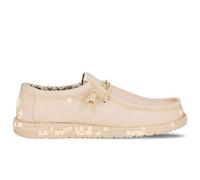 Chaussures bateau en toile Hey Dude Wally pour homme - Beige - Dessus en toile - Lacets 45
