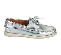 Chaussures bateau femmes Sebago DOCKSIDES PORTLAND MET WOMAN Argenté 40
