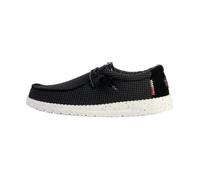 Chaussures bateau Hey Dude Wally Sport Mesh pour homme - Noir - Lacets - Dessus textile 41