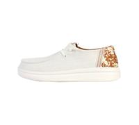 Chaussures Bateau - HEY DUDE - Wendy Rise Animal - Blanc - Femme - Plat 38