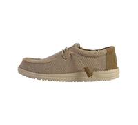 Chaussures Bateau Homme HEY DUDE Wally Sox Beige - Textile - Lacets - Plat 42