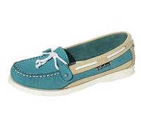 Chaussures bateau Seafarer Yachtsman en cuir nubuck pour femme Tailles 37-42, Bleu glacé., 37 EU