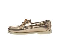 Sebago Chaussures bateau femme Portland Met cuir métallisé plateau cousu main Doré 38