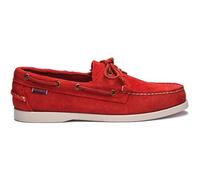 Chaussures bateaux Sebago Docksides Portland Rouge Homme - Daim-Nubuck - Semelle en caoutchouc anti-dérapant 40