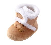 Chaussures Bébé Chaussons en Tricot Doux,Tong Bebe Bebe Fille Naissance Basket Montante Chaussettes De Noel Bottes De Pluie Enfant Botte Neige Enfant Fille(22,Café)