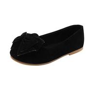 Chaussures Bébé Filles Danse Princesse Bowknot Solide Étudiant Enfant Doux Unique (Black, 25)